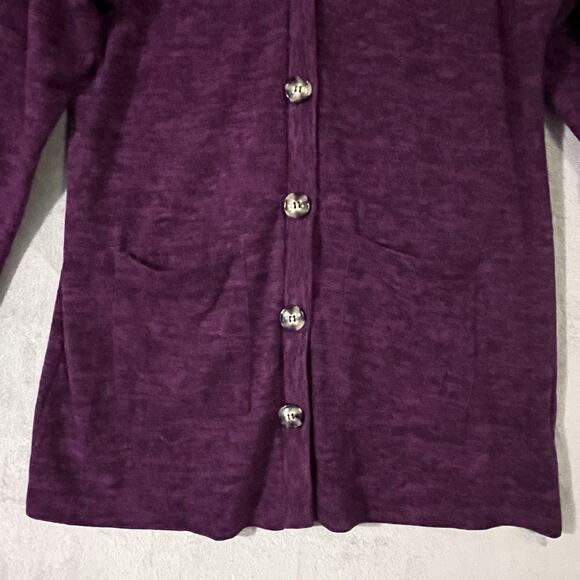 Per Seption Concept Womens Purple Cardigan Sweater Size Large Buttons Pockets - Picture 5 of 10